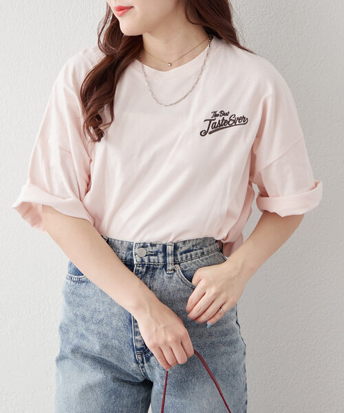 continuer de NICE CLAUP(コンティニューデナイスクラップ)の「ハンバーガーBOY発泡プリントT(Tシャツ/カットソー・レディース・オフホワイト/オートミール/スミクロ/ピンク・FREE)」の22枚目の写真