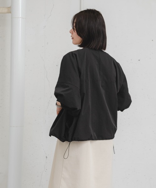 EKAL（エカル）の「『吸水速乾/軽量』DotAir CARDIGAN（カーディガン/ボレロ・レディース・ブラック/チャコールグレー・ONE）」の7枚目の写真