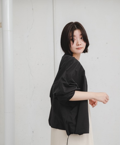 EKAL（エカル）の「『吸水速乾/軽量』DotAir CARDIGAN（カーディガン/ボレロ・レディース・ブラック/チャコールグレー・ONE）」の8枚目の写真