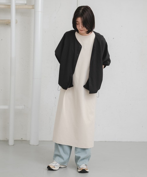 EKAL（エカル）の「『吸水速乾/軽量』DotAir CARDIGAN（カーディガン/ボレロ・レディース・ブラック/チャコールグレー・ONE）」の9枚目の写真