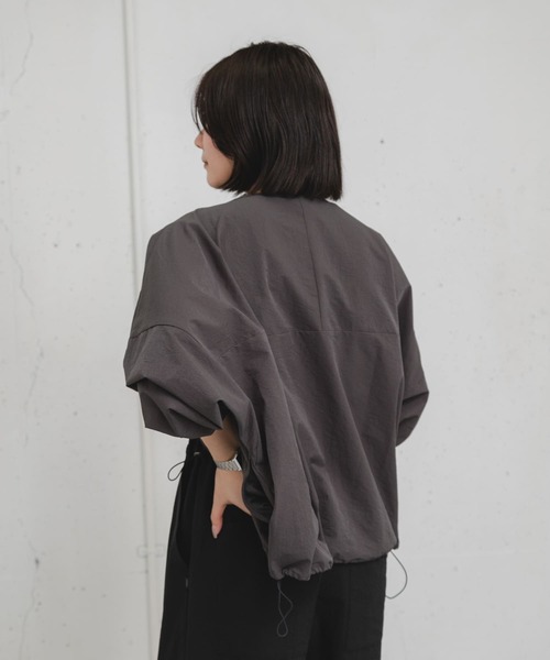 EKAL（エカル）の「『吸水速乾/軽量』DotAir CARDIGAN（カーディガン/ボレロ・レディース・ブラック/チャコールグレー・ONE）」の16枚目の写真