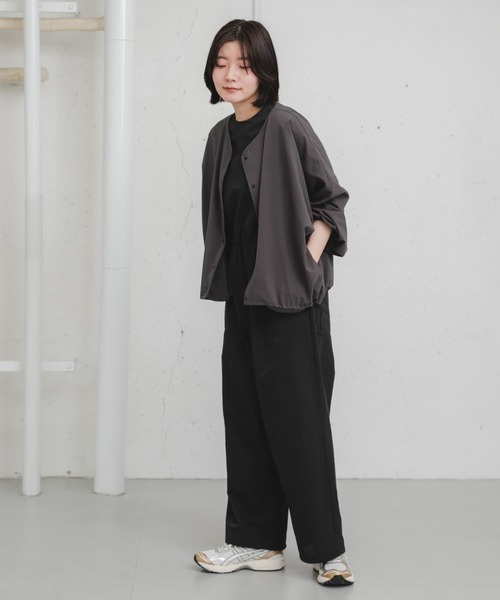 EKAL（エカル）の「『吸水速乾/軽量』DotAir CARDIGAN（カーディガン/ボレロ・レディース・ブラック/チャコールグレー・ONE）」の17枚目の写真