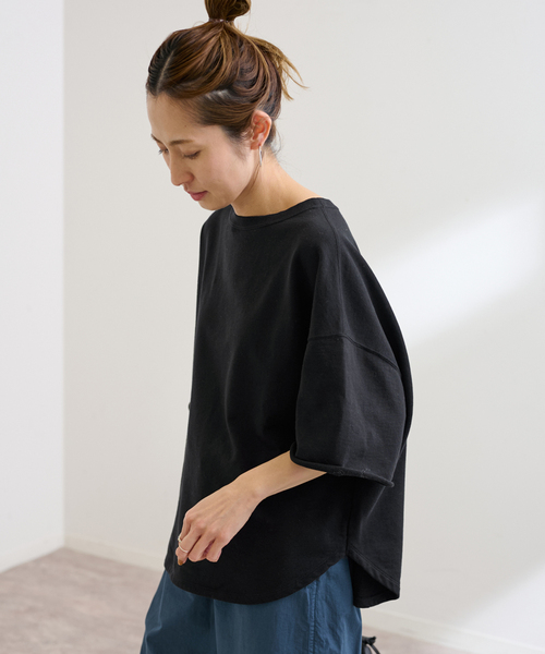 セール】ミニ裏毛ハーフスリーブラウンドTee（Tシャツ
