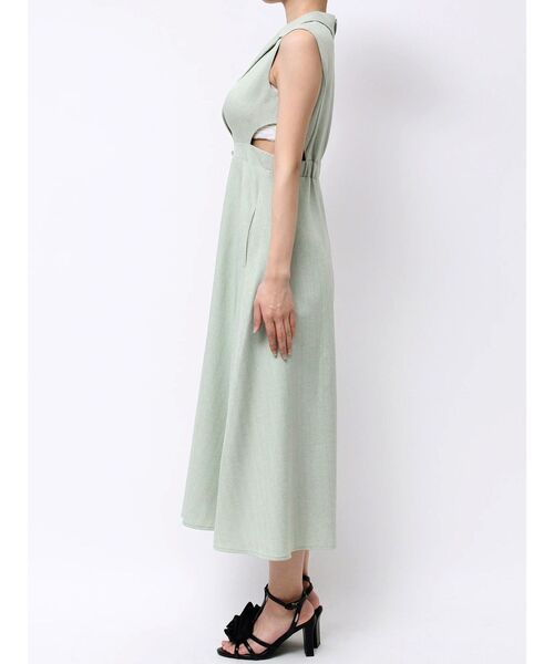 EATME(イートミー)の「テーラードカラーカットアウトワンピース(ワンピース・レディース・グリーン/イエロー/アイボリー・MEDIUM/SMALL)」の13枚目の写真