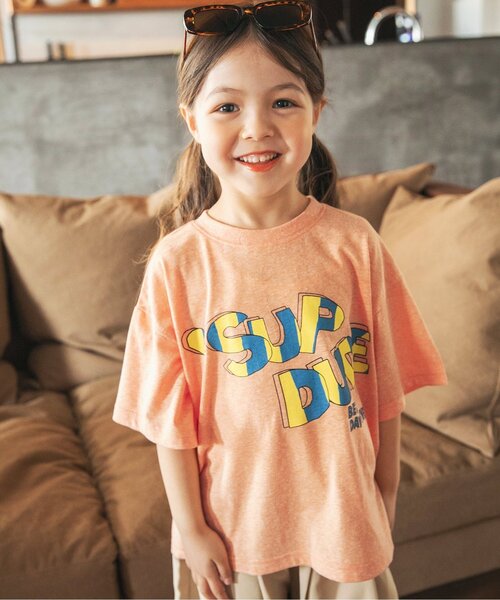 BREEZE(ブリーズ)の「【リンク/ジュニア対応】4柄グラフィック半袖Tシャツ(Tシャツ/カットソー・キッズ・ブラック/オフホワイト/ミント/オレンジ・80/90/100/110/120/130/140/150)」の4枚目の写真