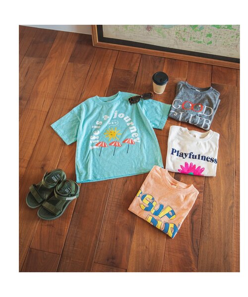 BREEZE(ブリーズ)の「【リンク/ジュニア対応】4柄グラフィック半袖Tシャツ(Tシャツ/カットソー・キッズ・ブラック/オフホワイト/ミント/オレンジ・80/90/100/110/120/130/140/150)」の12枚目の写真