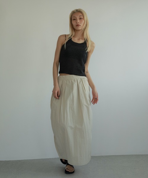 anuke(アンヌーク)の「Strawyarn Knit Tanktop(タンクトップ・レディース・ブラウン/ピンク/チャコールグレー・FREE)」の4枚目の写真