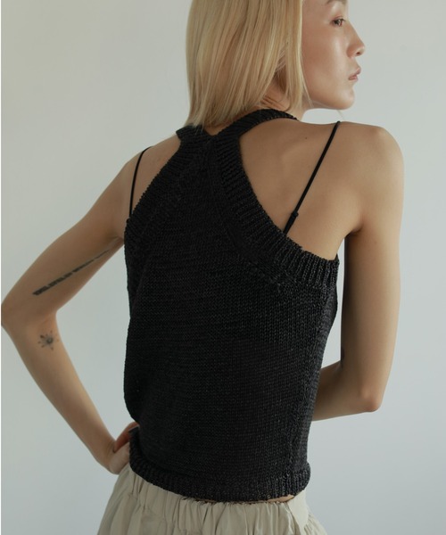 セール】Strawyarn Knit Tanktop（タンクトップ）｜anuke