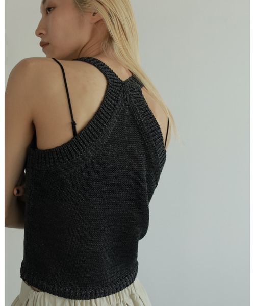 大量入荷 セール】Strawyarn Knit Tanktop（タンクトップ）｜anuke トップス