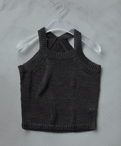 セール】Strawyarn Knit Tanktop（タンクトップ）｜anuke