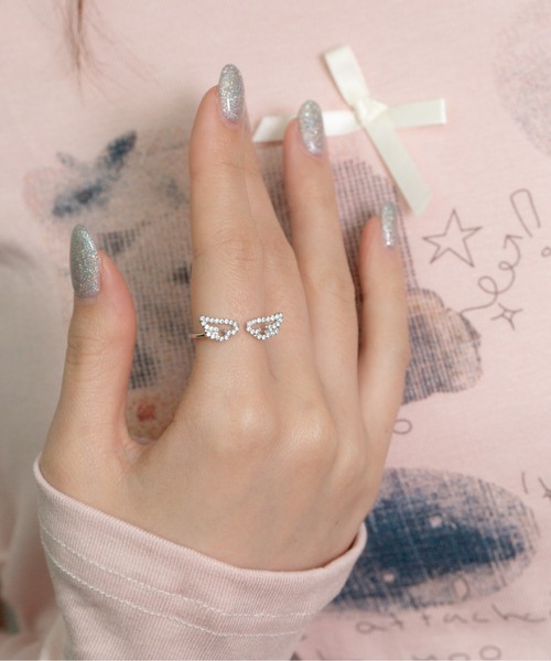 TONE SELECT GOODS（トーンセレクトグッズ）の「【Peony/ピオニー】/エンジェルフェザーリング（リング・レディース・ゴールド/シルバー・FREE）」の3枚目の写真