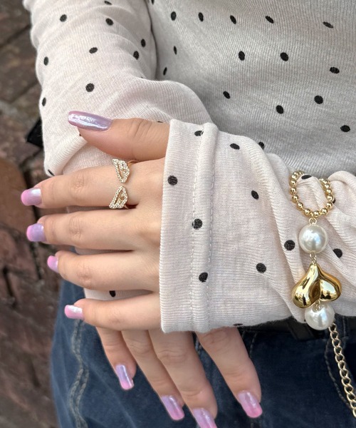 TONE SELECT GOODS（トーンセレクトグッズ）の「【Peony/ピオニー】/エンジェルフェザーリング（リング・レディース・ゴールド/シルバー・FREE）」の7枚目の写真