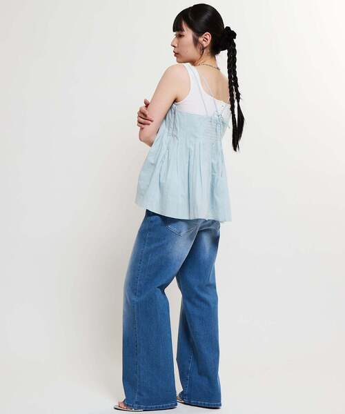 SOFFITTO（ソフィット）の「インド綿タックフレアーキャミブラウス（シャツ/ブラウス・レディース・ホワイト/ブラック/ミント・FREE）」の19枚目の写真