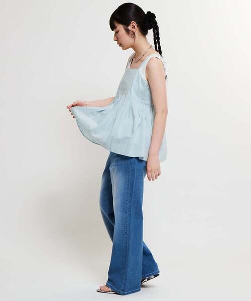 SOFFITTO（ソフィット）の「インド綿タックフレアーキャミブラウス（シャツ/ブラウス・レディース・ホワイト/ブラック/ミント・FREE）」の20枚目の写真