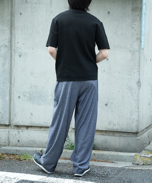 WEB限定 ルーズフィットジャガードスキッパーポロ（ポロシャツ