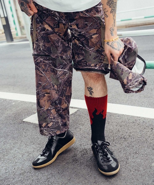 Subciety（サブサエティ）の「Fire socks（ソックス/靴下・メンズ・レッド/ホワイト・FREE）」の14枚目の写真