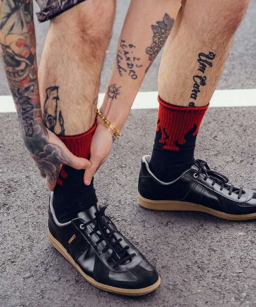 Subciety（サブサエティ）の「Fire socks（ソックス/靴下・メンズ・レッド/ホワイト・FREE）」の15枚目の写真