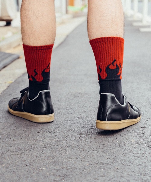 Subciety（サブサエティ）の「Fire socks（ソックス/靴下・メンズ・レッド/ホワイト・FREE）」の18枚目の写真