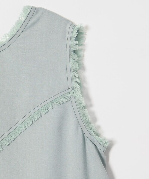 EMMEL REFINES（エメルリファインズ）の「＜EMMEL REFINES＞EM フリンジステッチ ノースリーブ ワンピース（ワンピース・レディース・ブラック/ライトブルー・M/S）」の17枚目の写真