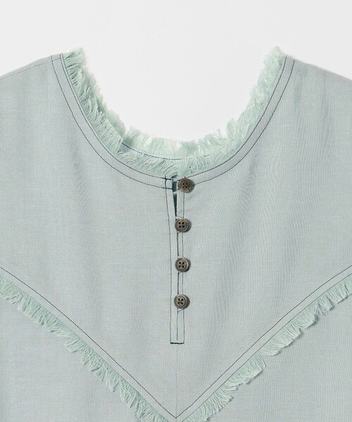 EMMEL REFINES（エメルリファインズ）の「＜EMMEL REFINES＞EM フリンジステッチ ノースリーブ ワンピース（ワンピース・レディース・ブラック/ライトブルー・M/S）」の19枚目の写真