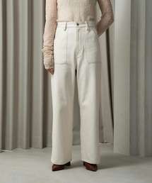 lawgy ブラウンデニム ユニセックス) ブラウンウォッシュワイドデニムパンツ