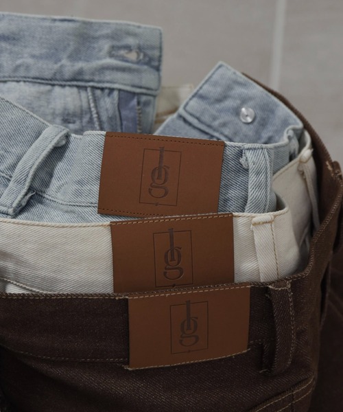 lawgy(ラウジー)の「nuance wave lawgy patch denim / ニュアンスウェーブlawgyパッチデニム(デニムパンツ・レディース・サックスブルー/ホワイト/ブラウン・FREE/SMALL)」の18枚目の写真