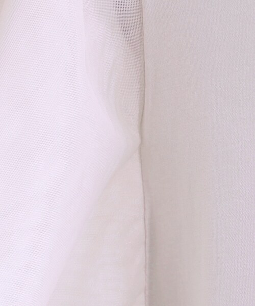 DRESKIP（ドレスキップ）の「【S-LL/ひんやり】大人フェミニンに お袖チュール フリルトップス（Tシャツ/カットソー・レディース・オフホワイト/ライトグレー/ライトブルー・01/02/03/04）」の15枚目の写真