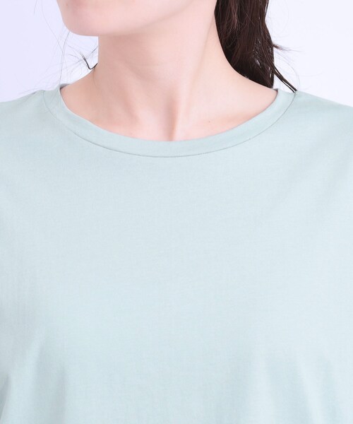 DRESKIP（ドレスキップ）の「【S-LL/ひんやり】大人フェミニンに お袖チュール フリルトップス（Tシャツ/カットソー・レディース・オフホワイト/ライトグレー/ライトブルー・01/02/03/04）」の19枚目の写真