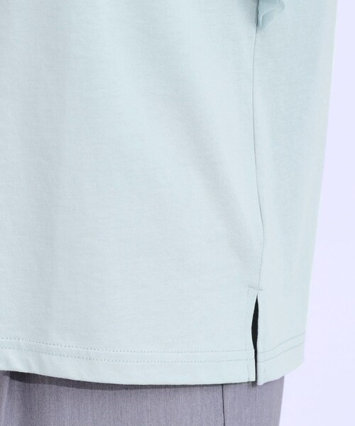 DRESKIP（ドレスキップ）の「【S-LL/ひんやり】大人フェミニンに お袖チュール フリルトップス（Tシャツ/カットソー・レディース・オフホワイト/ライトグレー/ライトブルー・01/02/03/04）」の21枚目の写真