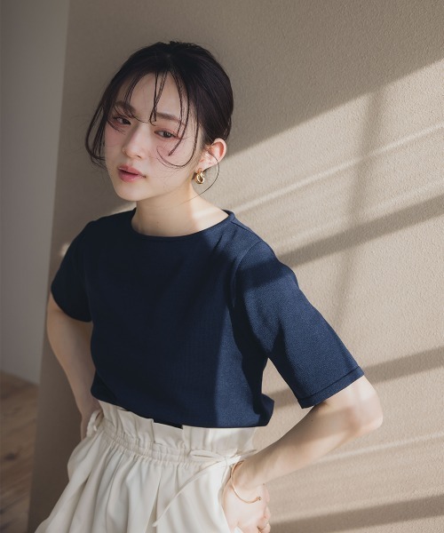 小さいサイズ ハーフスリーブニット 低身長さん・小柄女性