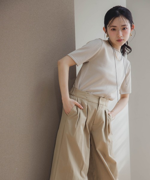セール】小さいサイズ ハーフスリーブニット 低身長さん・小柄