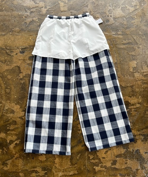 FUULLY STUDIO（フーリィーステューディオ）の「チェックタックイージーパンツ（その他パンツ・レディース・ネイビー/ブラック・FREE）」の10枚目の写真
