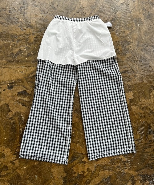 FUULLY STUDIO（フーリィーステューディオ）の「チェックタックイージーパンツ（その他パンツ・レディース・ネイビー/ブラック・FREE）」の12枚目の写真