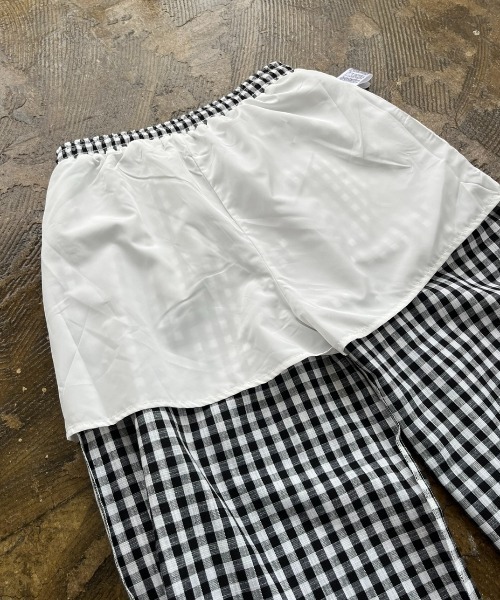 FUULLY STUDIO（フーリィーステューディオ）の「チェックタックイージーパンツ（その他パンツ・レディース・ネイビー/ブラック・FREE）」の13枚目の写真