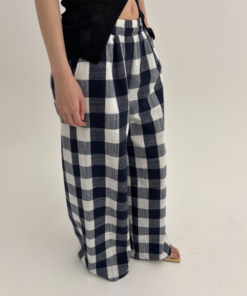 Darich 新品タグ付き☆ドッキングチェックルーズパンツ Darich パンツ ドッキングチェックルーズパンツ レディース