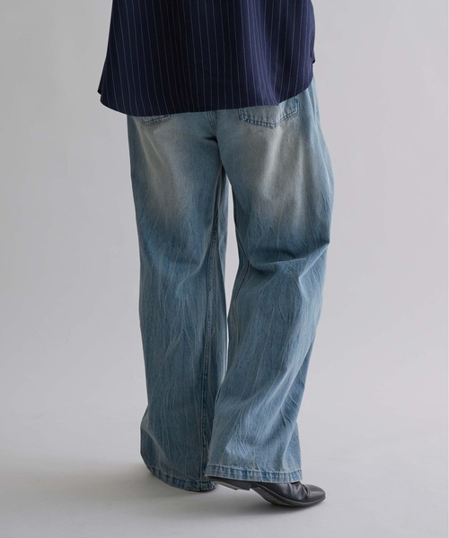 epnok（エプノック）の「ビンテージライクワイドデニムパンツ（デニムパンツ・メンズ・ダークブラック/グレー/インディゴブルー/ライトブルー/ブラック/ブルー系その他・MEDIUM/LARGE/SMALL）」の20枚目の写真