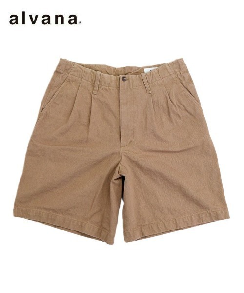 alvana（アルヴァナ）の「【alvana】NATURAL TWILL SHORT PANTS / ブラウン [ALV-90（その他パンツ・メンズ・ブラウン・3/2）」の2枚目の写真