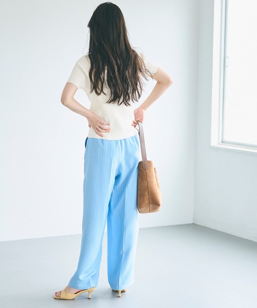 coca(coca)(コカ)の「【WEB限定セール】ポロニットトップス(ポロシャツ・レディース・アイボリー/ブラック/グレー・S/M/L)」の6枚目の写真