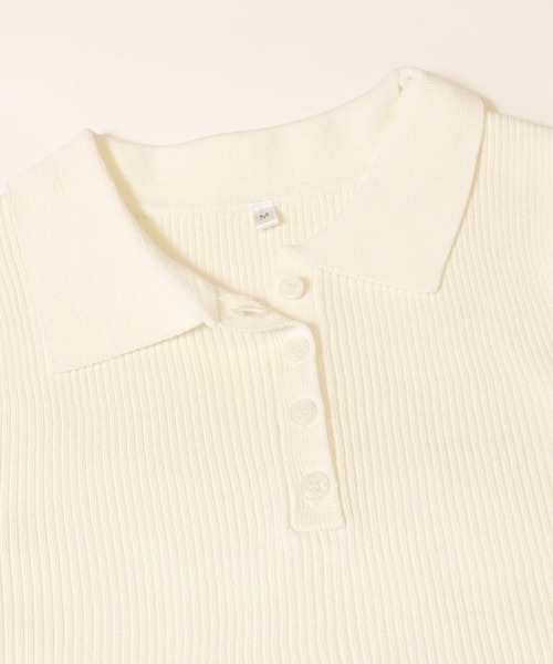 coca(coca)(コカ)の「【WEB限定セール】ポロニットトップス(ポロシャツ・レディース・アイボリー/ブラック/グレー・S/M/L)」の20枚目の写真