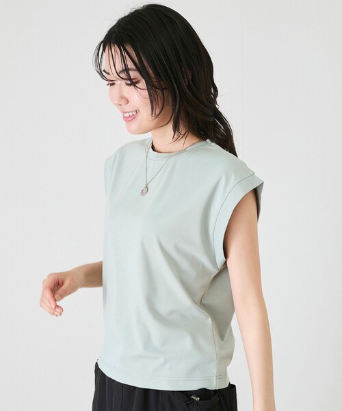 Jayro(ジャイロ)の「シルケットノースリTシャツ(Tシャツ/カットソー・レディース・ブラック/ピンク系その他/ベージュ/ホワイト系その他/ライトグリーン・M)」の22枚目の写真