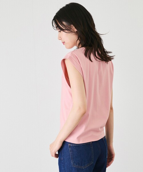 Jayro(ジャイロ)の「シルケットノースリTシャツ(Tシャツ/カットソー・レディース・ブラック/ピンク系その他/ベージュ/ホワイト系その他/ライトグリーン・M)」の16枚目の写真
