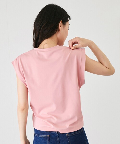 Jayro(ジャイロ)の「シルケットノースリTシャツ(Tシャツ/カットソー・レディース・ブラック/ピンク系その他/ベージュ/ホワイト系その他/ライトグリーン・M)」の15枚目の写真