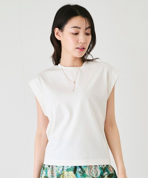 Jayro(ジャイロ)の「シルケットノースリTシャツ(Tシャツ/カットソー・レディース・ブラック/ピンク系その他/ベージュ/ホワイト系その他/ライトグリーン・M)」の10枚目の写真