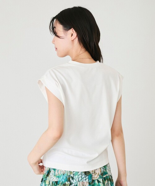 Jayro(ジャイロ)の「シルケットノースリTシャツ(Tシャツ/カットソー・レディース・ブラック/ピンク系その他/ベージュ/ホワイト系その他/ライトグリーン・M)」の8枚目の写真