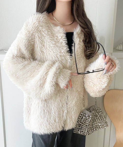 極美品✨銀サガ　サガミンク　ポンチョ　カーディガン　フワフワモコモコ♪ 極美品✨銀サガサガミンクポンチョカーディガンフワフワモコモコ♪