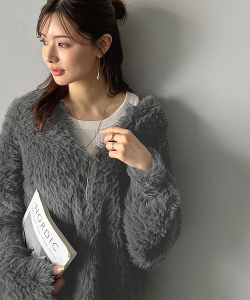 ほぼ未使用 ロージーモンスター✨ふわもこ ハンドニット カーディガン ブラウン 2025年最新】rosy monster カーディガンの人気アイテム - メルカリ