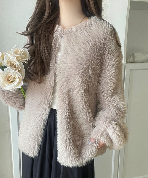 セール】ふわっと包まれる心地よさ。モコモコフェザーニットホック