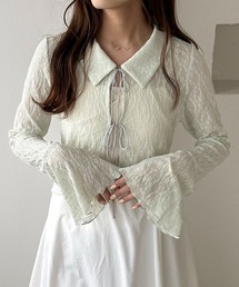 apres jour clair | 【apres jour clair】レースシアーリボンカーディガン(カーディガン/ボレロ)