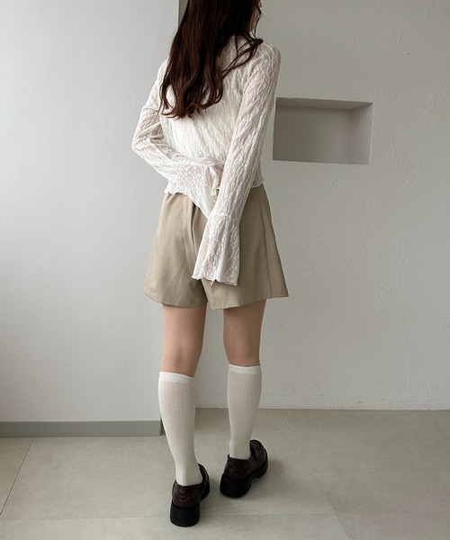 apres jour clair（アプレジュールクレア）の「【apres jour clair】レースシアーリボンカーディガン（カーディガン/ボレロ・レディース・ミント/アイボリー/ブラック・フリー/X-LARGE）」の11枚目の写真