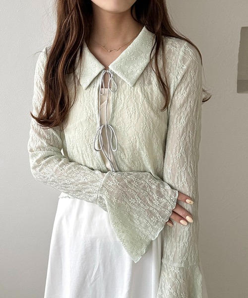 定価9,790円レースリボンカーディガンIVORY レース リボン カーディガン[品番：LFTW0000012]｜SHOPLIST